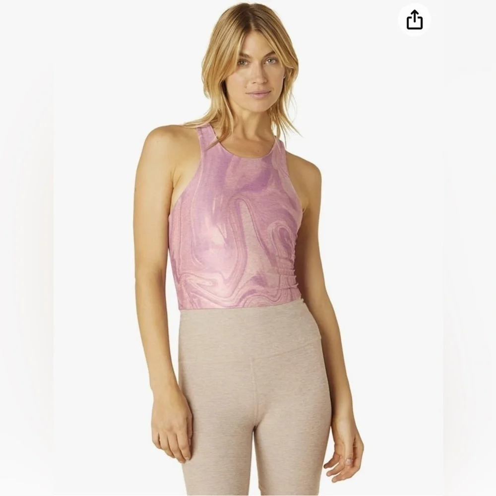 Beyond Yoga Women Pink Softmark Focus Cropped Tank Size XS, Very Good condition